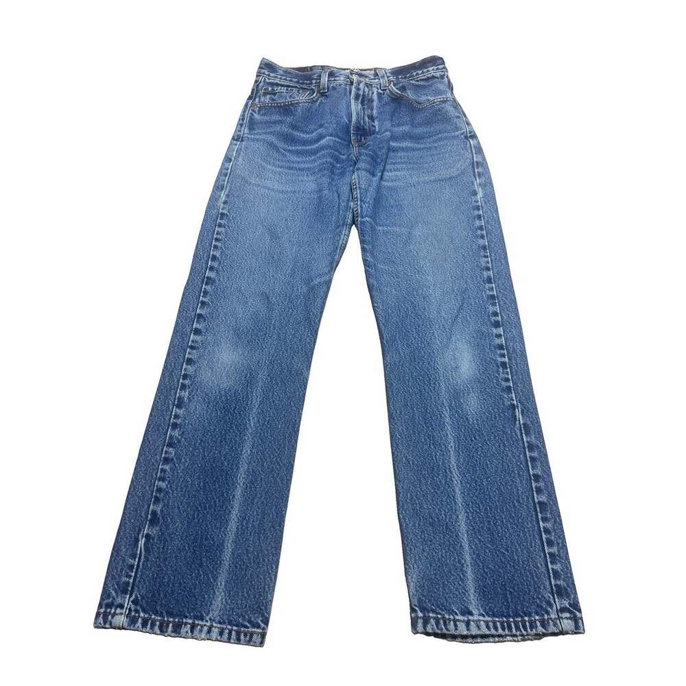 Levis 505 Jeans Mens 32x32 Blue Medium Wash Regular Straight Denim Pants Casual